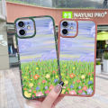 YIWESAN Case For vivo y12s Case Oil Painting Green Grass Thin Shockproof Square Edge Silicone Casing Full Lens Cover Camera Protect Cases Softcase. 