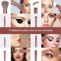 13PCS Makeup Brushes Set Eyeshadow Cosmetics Foundation Blush Loose Powder Detail Brush Soft Fluffy Blending Beauty Make Up Tool. 