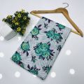 SastaaE Unstitched 1 Piece Swiss Lawn Fabric All Over Floral Print For Ladies, Women's and Girls || Available In 5 Colors Unstitched Fabric For Women. 
