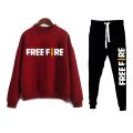 Free Fire Collection Printed Sweatshirt And Trouser Export Quality Winter Full Sleeve Fleece Sweat Tracksuit For Men. 