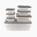 IKEA STYLE FOOD CONTAINERS, THUMB LOCK FOOD CONTAINER, STACKABLE PLASTIC STORAGE BOXES ( 7PC SET). 