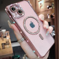 Luxury Crystal Diamond Clear Case For iPhone 15 11 12 13 14 Pro Max Plus Bling Sparkly Magsafe Magnetic Wireless Charging Cover. 