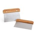 Putty Scraper 8" Rectangle Large Metal Stiff Putty Knives with Wooden Handle for Taping Paint Wall Floor Tile. 