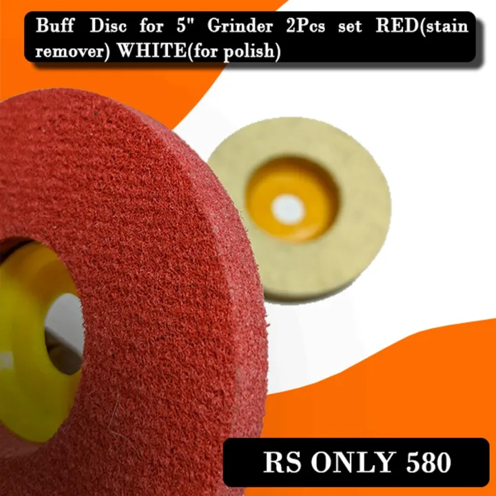 Buff%20Disc%20for%20(4"-5")%20Grinder%202Pcs%20set%20RED(stain%20remover)%20WHITE(for%20polish)%20-%20Image%203