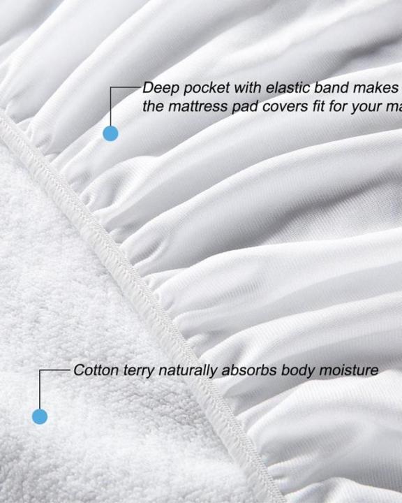 Terry%20Double/King%20Water%20Proof%20Mattress%20Protector%20Cover%20Fitted%20Sheet%2072X78+12%20%20Net%20Skirt%20Round%20Lastic%20-%20Image%206