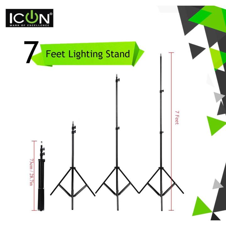 7 Feet Foot Tripod Aluminum Light Stand Used with Reflectors, Soft Boxes, Lights, Umbrellas, Backgrounds, DSLR