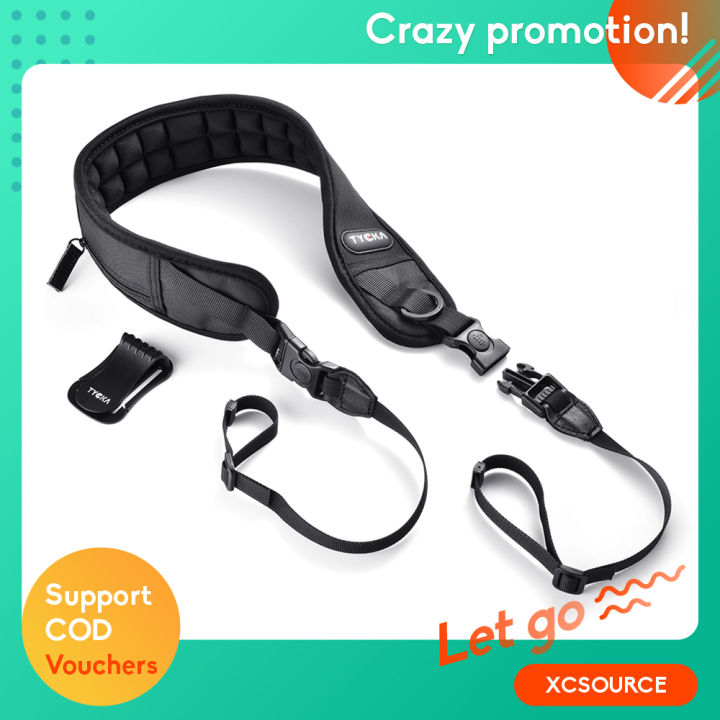 Camera Strap, Tycka Top-level Protection Shoulder Neck Strap, Good for Wedding Shoot, Activity, or Journey Filmed; Anti-Slip and Durable Design, Equipped with Quick Release Plate and Safety Tether TK006