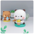 Cute Panda Bear Figure Gift Collectible Bubu Dudu Doll Ornament Kawaii Animal Toy Home Decoration. 