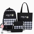 2024 New 4 Pcs Sets   School Backpack Women's Backpacks Schoolbags. 