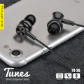 Tunes Stereo Earphones TU-30 | Deep Bass • In-Line Mic • Glossy Finish. 