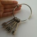 1pc Extra Large Hinged Keyring Split Ring Key Ring Jailers Fob 76mm Diameter. 