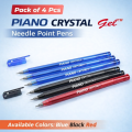 PIANO Crystal Gel Pen Special Needle Point Tip - Pack of 4 Gel Pen. 