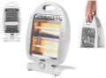 Quartz Electric heater with 2 halogen Rods- White. 