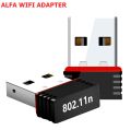 Original ALFA Wifi USB 300Mbps Adapter - Internet Signal Dongle Receiver from Router to Computer PC Laptop - ALFA Wifi USB 300Mbps Adapter 3001N Wireless Network LAN Card Catcher (With Driver CD). 