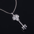 【PeacemPeace】 Game Doom Eternal Slayer Key Necklace Vintage Doublesided Engraving 3D Key Penant Necklaces for Fans Jewelry Accessories. 