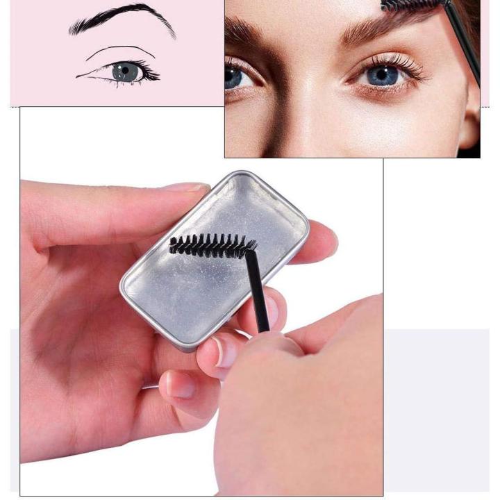 Eyebrow Styling Soap with Spoolie Brush Brow Gel Styler for Flawless Brows Long-Lasting Wax Hold & Natural Look