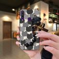 cute Waterproof Phone Case For Huawei Y6P silicone Bear bracelet Back Cover Skin-friendly feel Anti-knock Cartoon. 