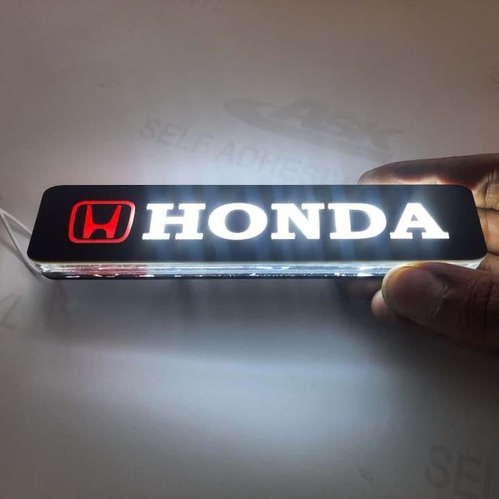 HONDA led front monogram number plate fitting for all HONDA 70/100/125/150CC BIKES  nut bolts fitting UNIVERSAL 100% WATERPROOF,  cars exterior acessories