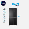 Haier 20 Cubic Feet Side By Side Refrigerator HRF-578TBG T-Door series Twin Inverter with 4 Doors and 10 Years Warranty. 