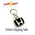 Honda Keychain Stainless Steel Metal key Chain Double Side logo keychain Honda Bike keychain Car Logo Keychain 3D Key Chain Keyring Black. 