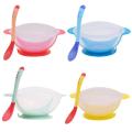 Suction Based Baby Feeding Set Spoon And Bowl Set For Baby with Lid High Quality Material BPA-Free with Temperature Sensitive Color Chnage Feature. 