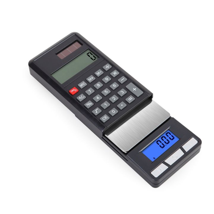 Bag Weight Balance Gram Carat Scale Blue Dense Digital Jewelry Gold .01g Fine 200g 0 LCD Port 500g 0.1 Solar Calculator Scale