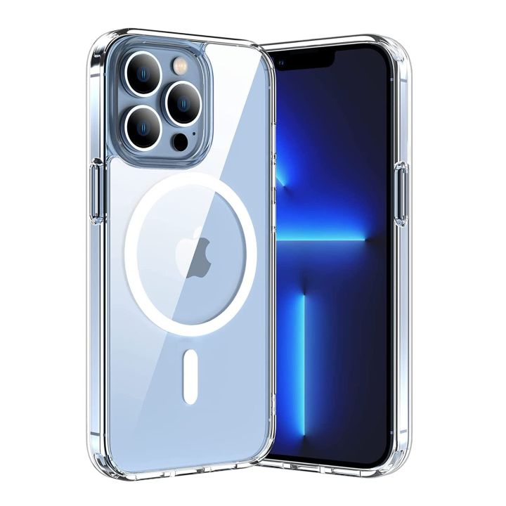 Apple%20iPhone%2013%20Pro%20Max%20Magnetic%20MagSafe%20Compatible%20Protective%20Clear%20TPU%20Transparent%20Case%20-%20Image%204