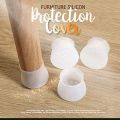 4/8/12 pcs Chair Leg Floor silicone Protectors used for Round Furniture Leg Cover, Chair Legs, Non-slip Bottom Pads - Prevents Scratches and Noise, White. 