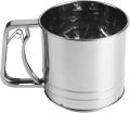 Flour Sifter, Stainless Steel Flour Sieve Flour Dredger with Single Handle Large Capacity Baking Sieve Cup Kitchen Craft for Icing Sugar Sifter Tapioca Flour Coconut Flour Cake Flour. 