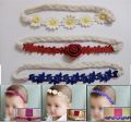 Pack of 3 baby hair band/ baby accessories - Lace style baby band (age: 3 months to 1 year). 