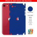 Apple IPhone SE 2020 Skin/Wrap 360 Protection Carbon fiber/ Matte/ Transparent/ Leather Back And Sides Included Camera Skin. 
