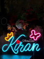 Name Light - Name Neon Sign - Customise Name signs - Alphabet Letters with Crown Or Heart - With free Power Supply. 