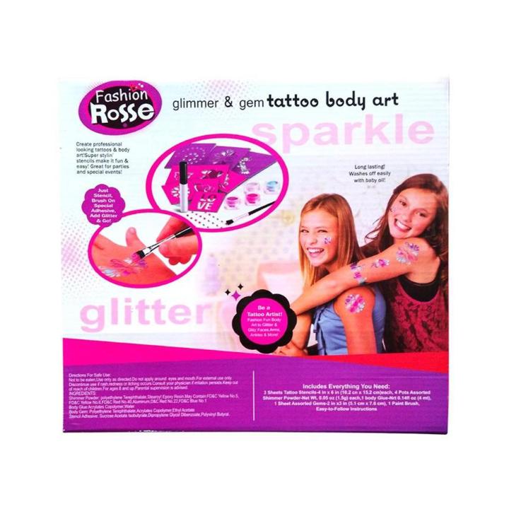 Planet X - Glitter Tattoo Art - Shimmering Multicolor Creativity