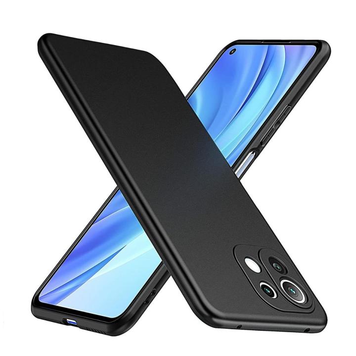 Xiaomi Mi 11 Lite Soft Silicon Matte Black Back Cover Case Airbag Antishock With Camera Protection Bump