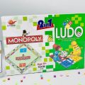 Monopoly Game 2-In-1 Monopoly + Ludo Board Games. 
