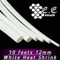 White Heat Shrink Tube 3 meters. (size choose from choise) Shrinkable Wire Wrap Cable Sleeve. 