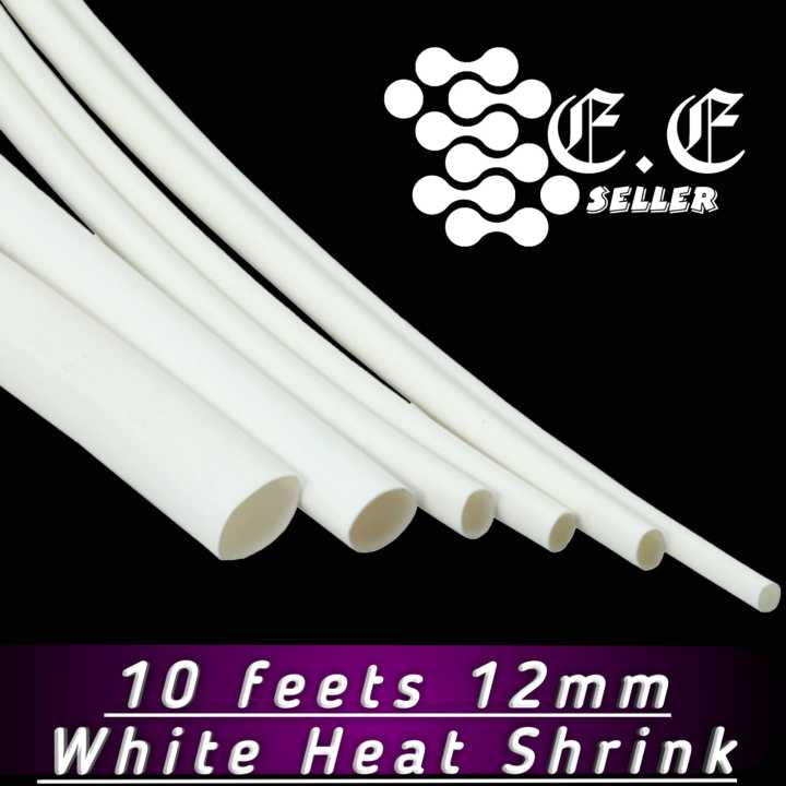 White Heat Shrink Tube 3 meters. (size choose from choise) Shrinkable Wire Wrap Cable Sleeve