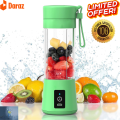 OASIS BLUE Mini Jucier Machine - USB Rechargeable Mini Portable Juicer Blender with 6 Blades - Personal Size Power Mixer for Fresh Fruits, Shakes, and Smoothies - Food Grade 380ml Water Bottle - Ideal for Gym, Outdoor Use - Portable Juicer Cup. 