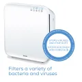 Beurer LR 310 Air Purifier with HEPA H13 Filter and UV Light Cleaning - White. 