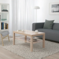 IKEA Coffee table, LACK Table, beige (white stained oak effect) Length: 90 Width: 55 cm, Height: 45 cm, With bottom shelf for additional storage.. 