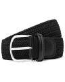 Braided Elastic Stretch Belt Black Criss Cross. 