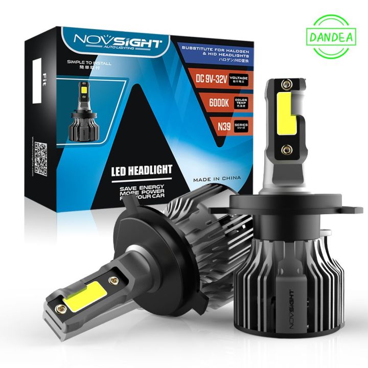 ♥【In stock】H4 NOVSIGHT Mini Car LED Headlight Bulbs H4 LED lights Super ...