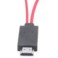 6.5 Feet Micro-USB to HDMI Adapter Converter Cable 1080P HDTV for Android Devices Samsung Galaxy S3 S4 S5 Note 3 Note 2 Note 8 Note Pro Galaxy Tab 3 (11 Pin, Red). 