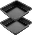 9x9 Inch Non-Stick Square Loaf Pan, Cake Pan, Nonstick Bakeware High-Grade Carbon Steel Toast Mold Baking Tray for Cakes, Bread, Pizza Brownies and Bread Mold - Hard Metal - 1Pcs. 
