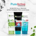 Garnier Skin Active Pure Active 3-in-1 Wash + Scrub +Mask, For Oily Skin, 100ml - Dissolve Dirt and Impurities. 