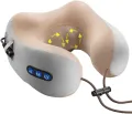 Portable Rechargeable U-Shaped Massage Pillow Car Cervical Massage Pillow, Neck Pillow Home, Travel, Office. 