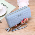 【Happytree】 PU Leather Women Wallets Long Double Zipper Coin Purses Female Brand Luxury Designer Clutch Phone Bag Carteras Para Mujer 2022. 