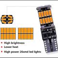 T10 W5W 26Smd Parking Lights - Amber - Error free - Canbus - 1Pair. 