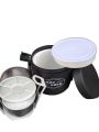 HOTLINE 3+1 Layer Tiffin Insulated Lunch Box Food Carrier Storage Box Office Lunch box 3 Layer Hotline Travelling Office Lunch Box with Raita Salad box Plastic + Steel. 