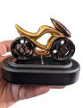 Car Air Freshener, Motorcycle Bike Shape Solar Powered Wheel Rotating Car Aroma Therapy Diffuser. 